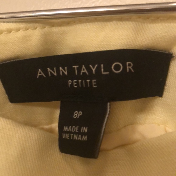 Ann Taylor Skirt. 8P. Pale Yellow. NWOT. - Picture 3 of 6